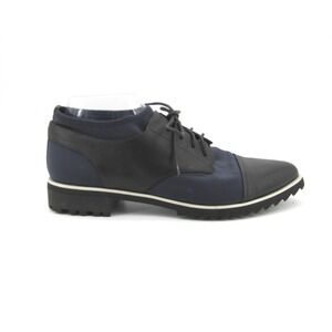 United Nude Women's Leather Tie Shoes Oxford Brogue Black Blue Size 41 US 9.5